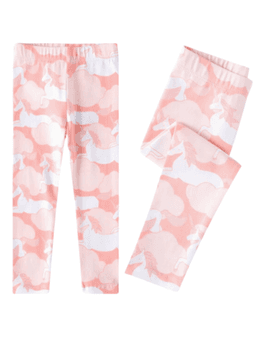 Calzas Nina Unicornio Nubes Rosa Jump Kids 100% Algodon Rosado 5
