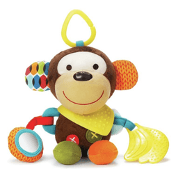 Sonajero Mordedor Mono Peluche Sensorial Cafe