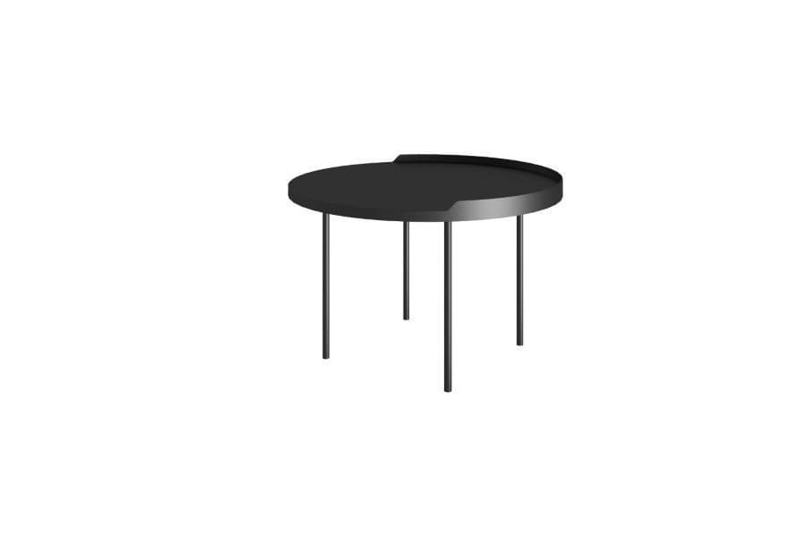 Mesa de diseno Orion Redonda Negra 60cm