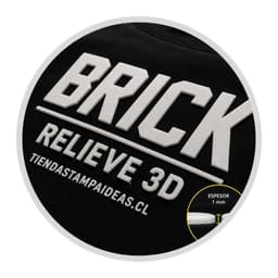 Vinilo Textil 3D Relieve Brick - Blanco Lamina 45 X 50 Cm
