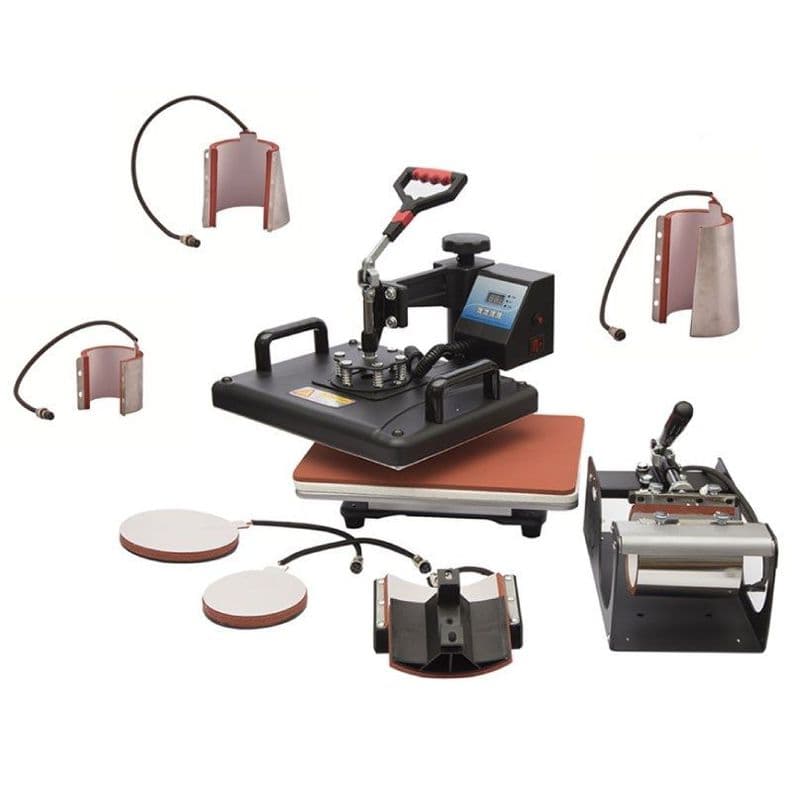Estampadora 8 En 1 Sublimacion Transfer Tazones Textil