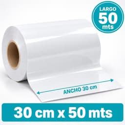 Vinilo Adhesivo Blanco Brillante 30 cm 50