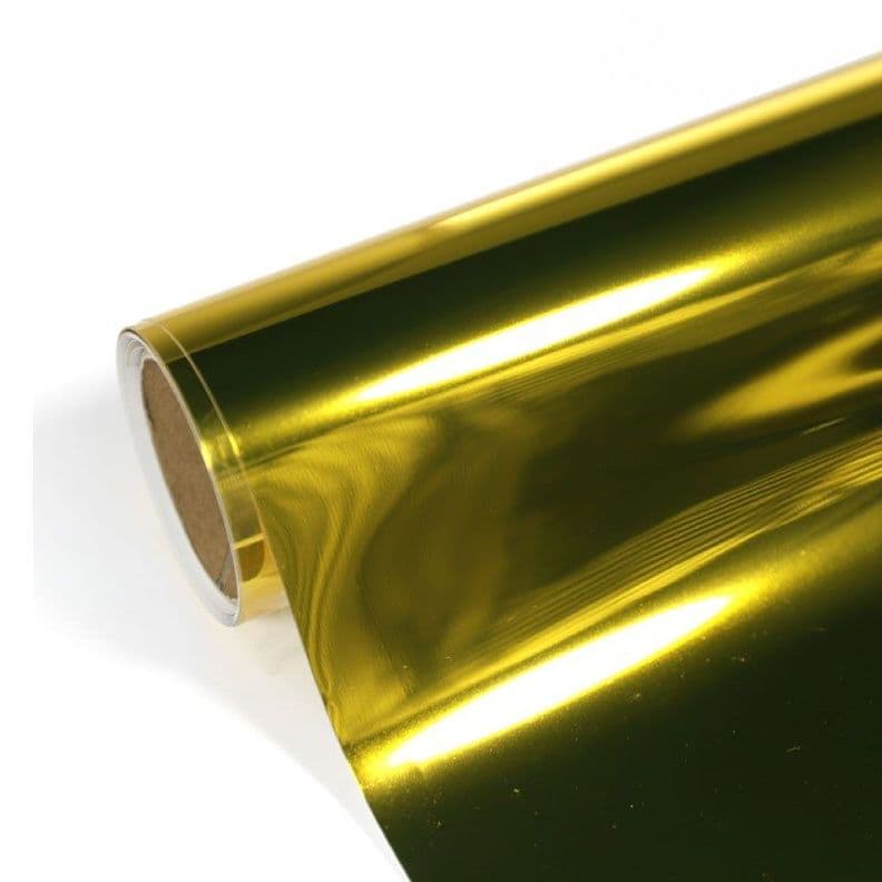 Vinilo Adhesivo Dorado Espejo Decorativo 1 Mt X 30 Cm