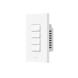 Interruptor de Luz H2 US 4 Botones y 3 Canales Blanco