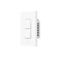 Interruptor de Luz H2 US 2 Botones y 1 Canal Blanco
