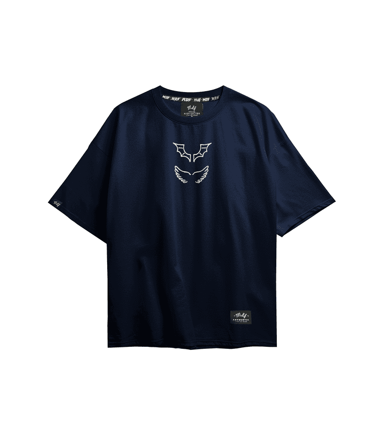 MDF Tee Polera "Angel & Demon" Azul XL