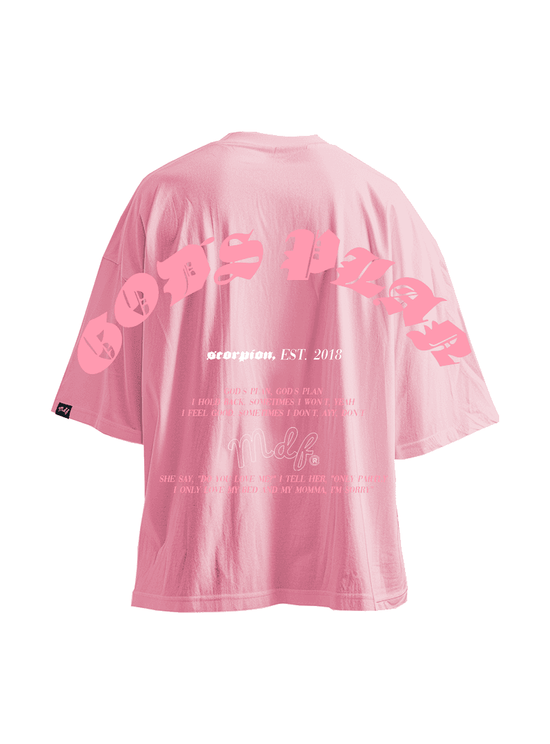 MDF Polera GOD S LYRICS Rosado L