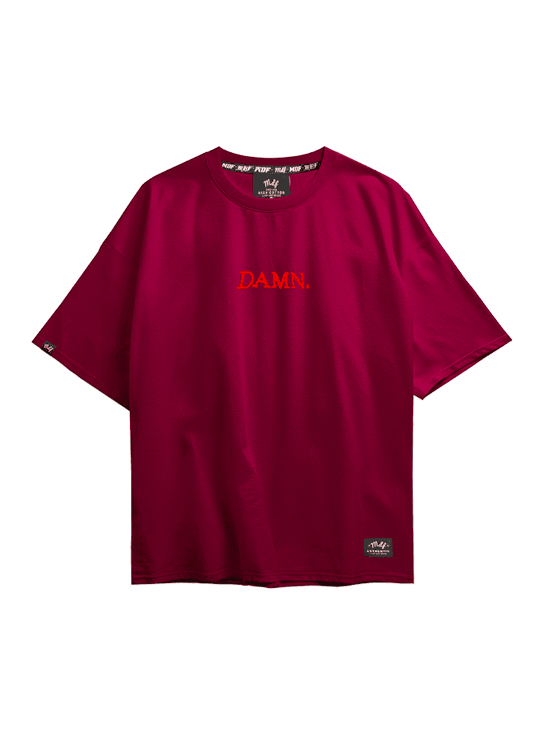 MDF Polera DAMN Original Collab Burdeo 2XL