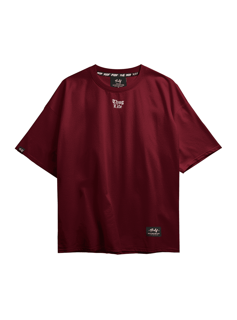 MDF Polera MINIMAL THUG LIFE Burdeo 4XL