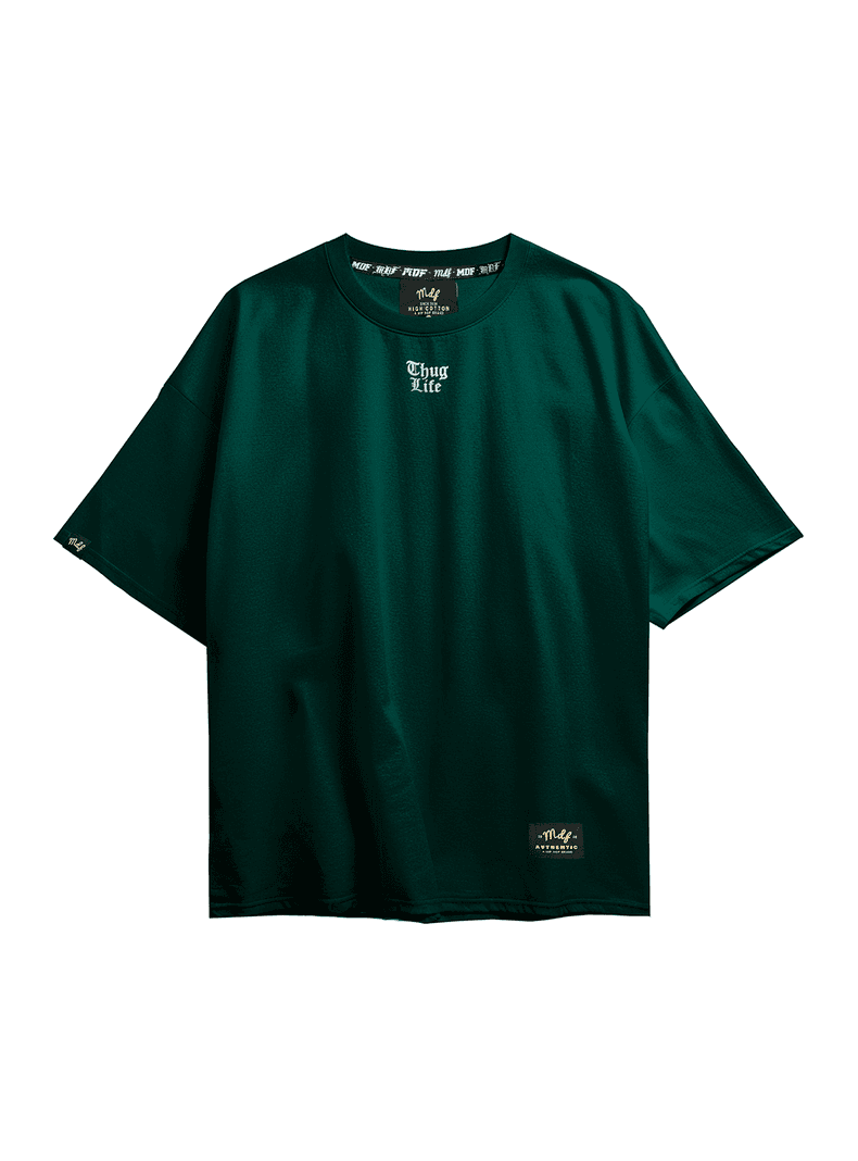 MDF Polera MINIMAL THUG LIFE Verde 4XL