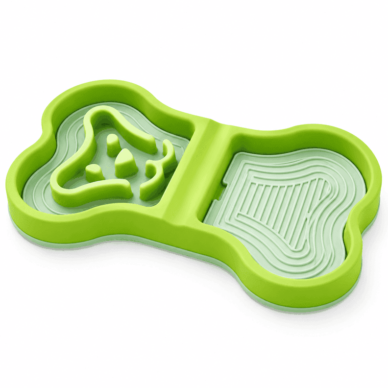 Plato Slow Feeder para Mascotas Perro y Gato 32x18 cm Antiansiedad