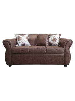 Sofa Con Resorte Estructural 3 Cuerpos York Envejecido Cafe Oscuro
