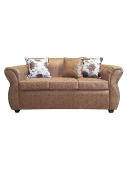 Sofa Con Resorte Estructural 3 Cuerpos York Envejecido Terracota