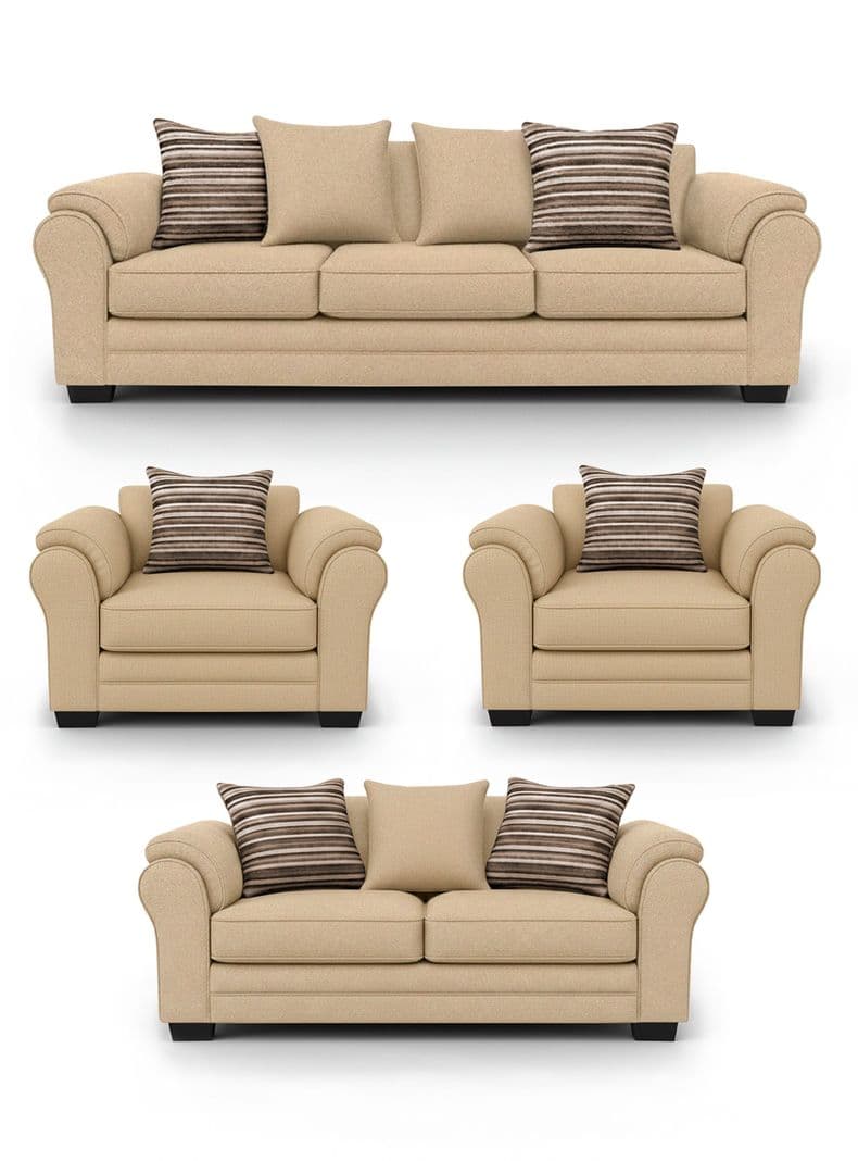 Living 9 Cuerpos 4+3+1+1 XL Con Resorte Estructural Grandon Chenille