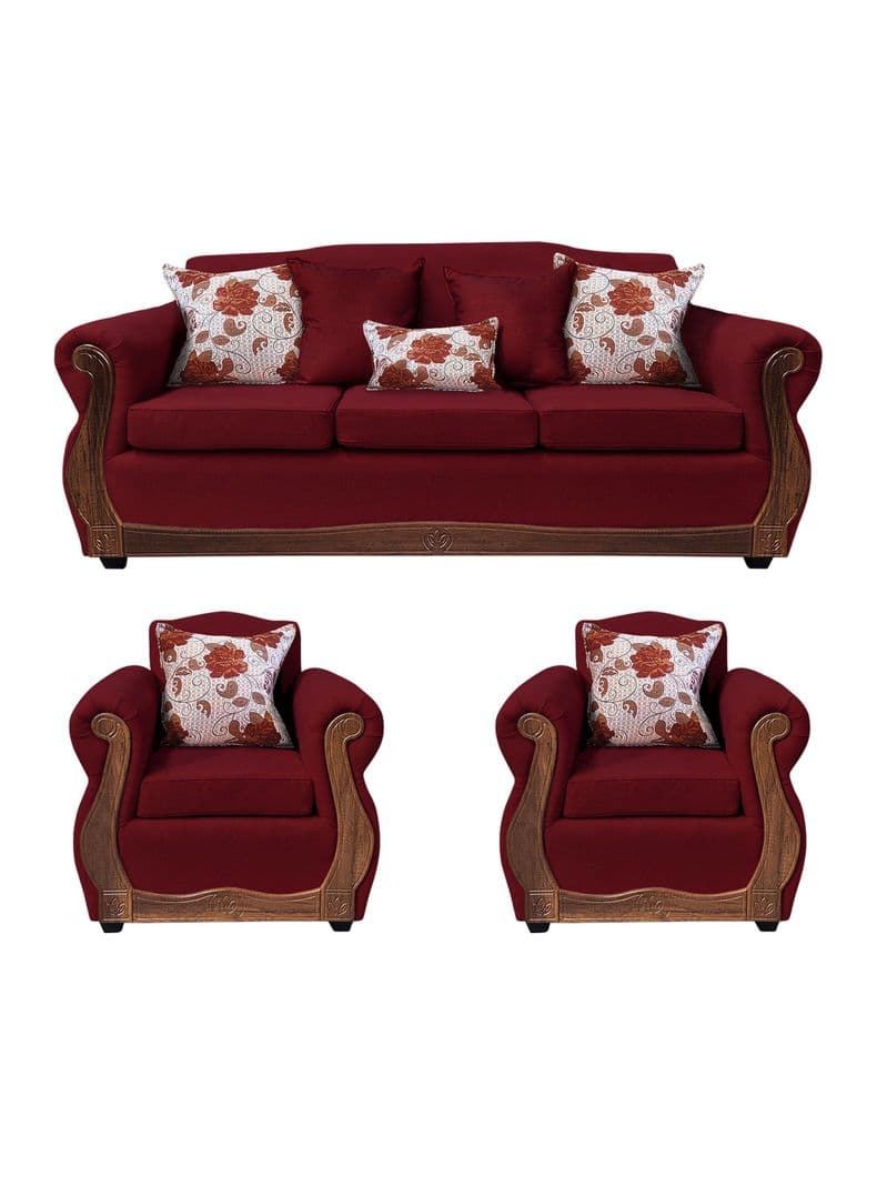 Living Con Resorte Estructural 6 Cuerpos 4+1+1 Gran Santi Chenille X Rojo