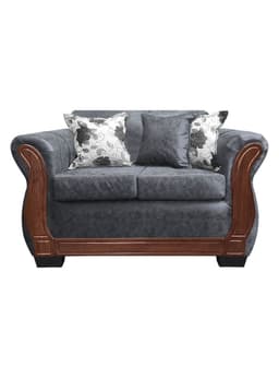 Sofa Con Resorte Estructural 2 Cuerpos Lisbon Envejecido X Gris