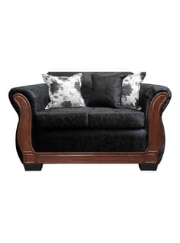 Sofa Con Resorte Estructural 2 Cuerpos Lisbon Envejecido X Negro