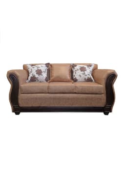 Sofa Con Resorte Estructural 3 Cuerpos Eleonor Envejecido Terracota