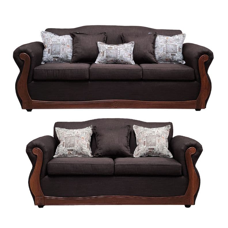 Living Con Resorte Estructural 7 Cuerpos 4+3 Gran Santi X Cafe Oscuro