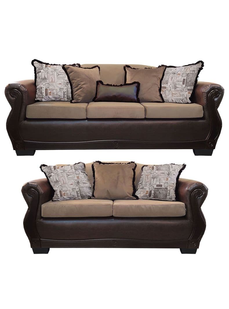 Living Con Resorte Estructural 7 Cuerpos 4+3 Gran Santi Class Beige