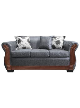 Sofa Con Resorte Estructural 3 Cuerpos Lisbon Envejecido X Gris
