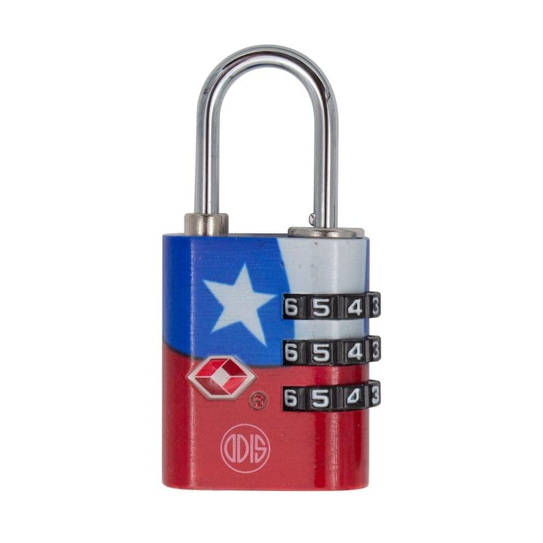 Candado Odis TSA Viaje Maleta 30mm Combinacion Linea Explora - Chile Rojo