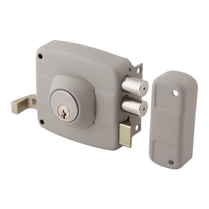 Cerradura Sobreponer Odis 321 Puertas De Madera Gris