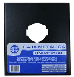 Caja Metalica Odis Universal Para Soldar Cerraduras de Sobreponer Negro