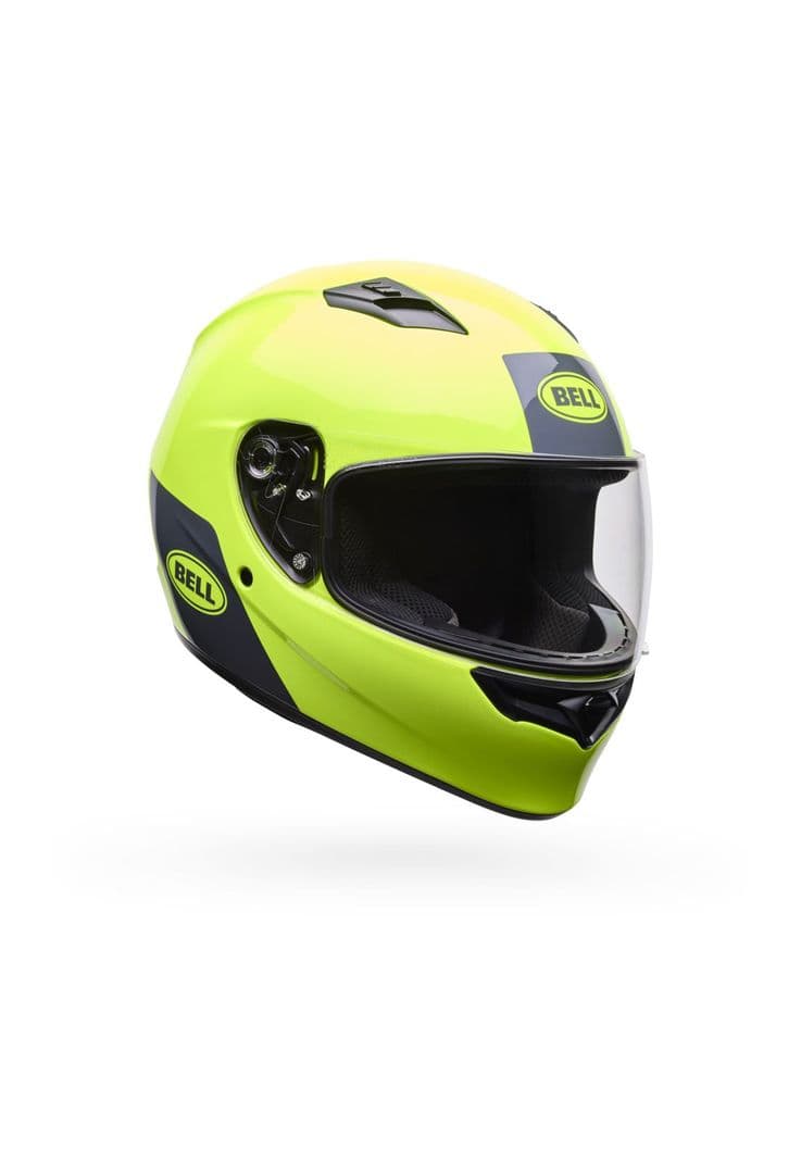 Casco Moto Calle Qualifier Clip Certificado QR Amarillo Bell XL