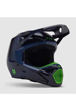 Casco Moto V1 Taunt Azul Marino/Verde Fox L