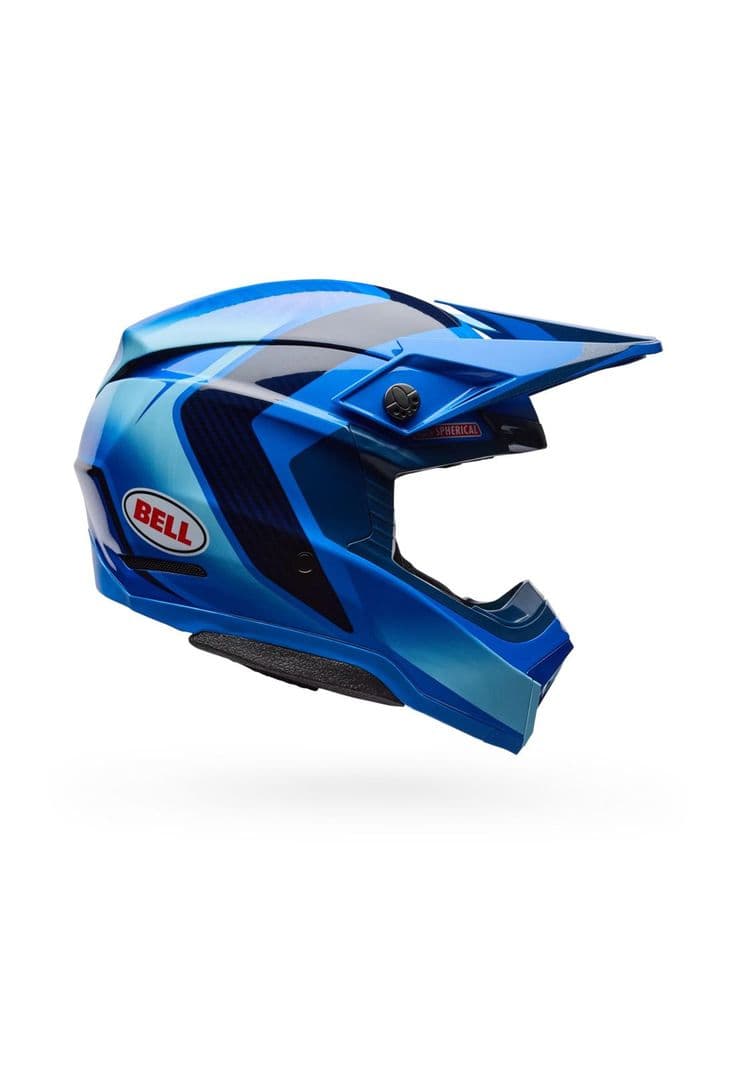 Casco Moto ET3 Moto-10 Spherical Azul Bell M