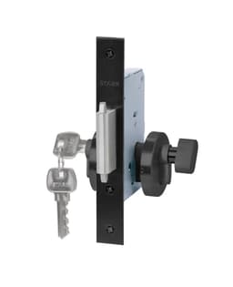 Cerradura corredera seguridad 70 mm negro mate