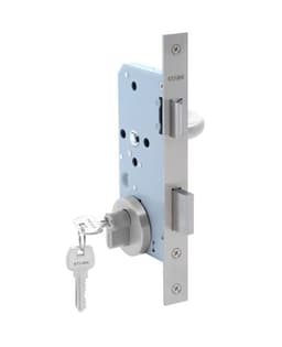 Cerradura de embutir acc princ llave ambos lados. A inox 304 Gris