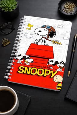 Agenda Snoppy Aviador A5 Planner Diario Mensual Anual