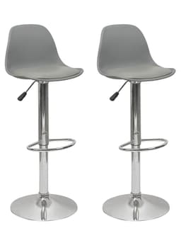 Pack 2 Sillas Altas Bar Taburete Orlando-T Gris