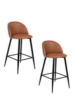 Pack 2 Sillas Bar Pu Taburetes Cafe