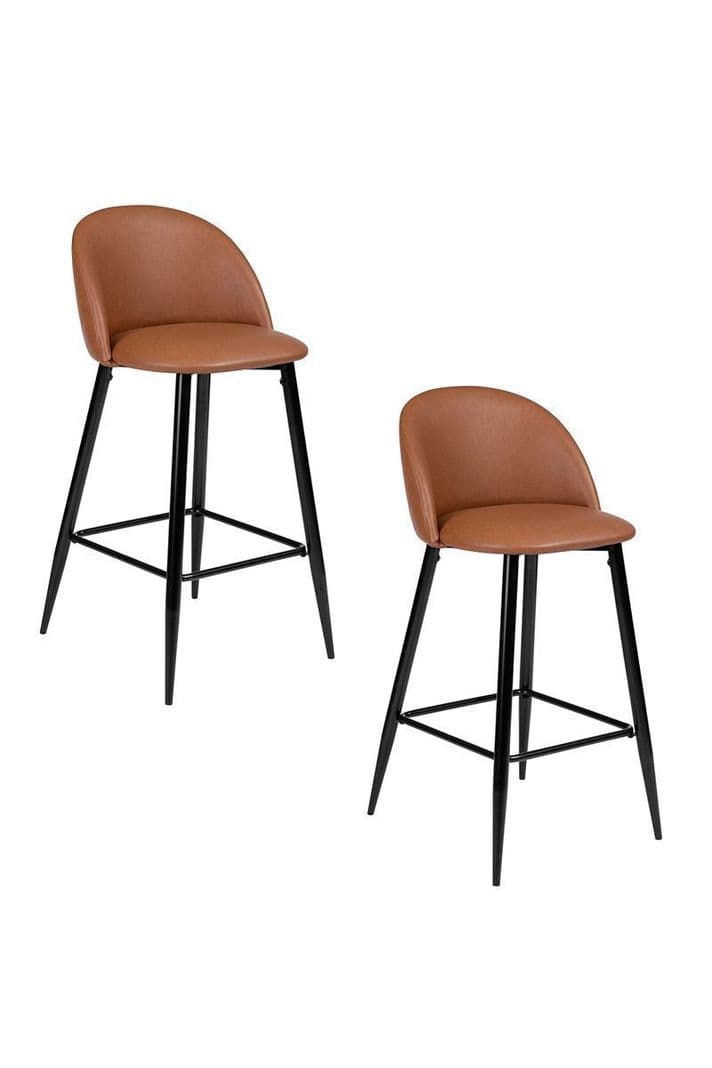 Pack 2 Sillas Bar Pu Taburetes Cafe