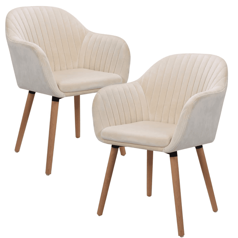 Pack 2 Butacas Sitiales Almer Velvet Beige | Sala, Dormitorio u Oficina