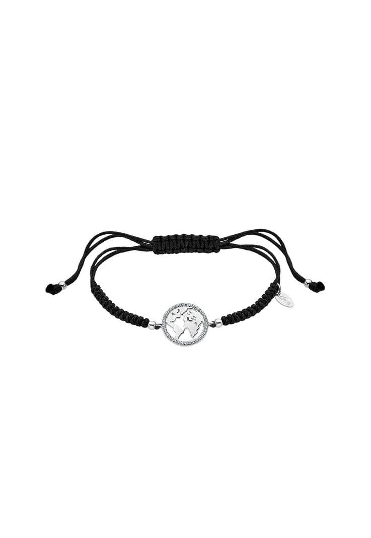 Pulsera Lp1974-2/2 Lotus Silver Mujer It Girl Negro