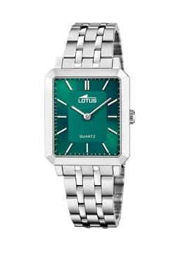 Reloj 18980/4 Lotus Verde Mujer Crono Deportivo Plateado Metalico