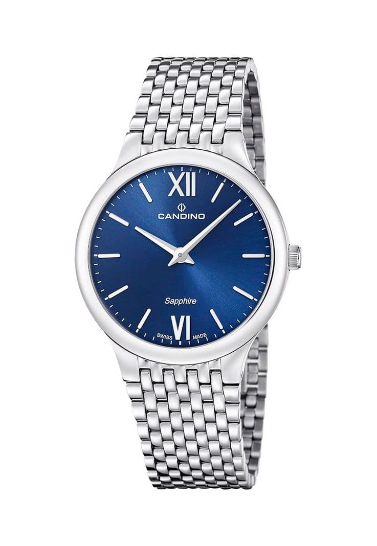 Reloj C4786/2 Candino Swiss Azul Hombre Candino 1947 Plateado Metalico