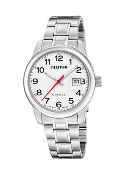 Reloj K5872/1 Calypso Blanco Hombre Basic Plateado Metalico