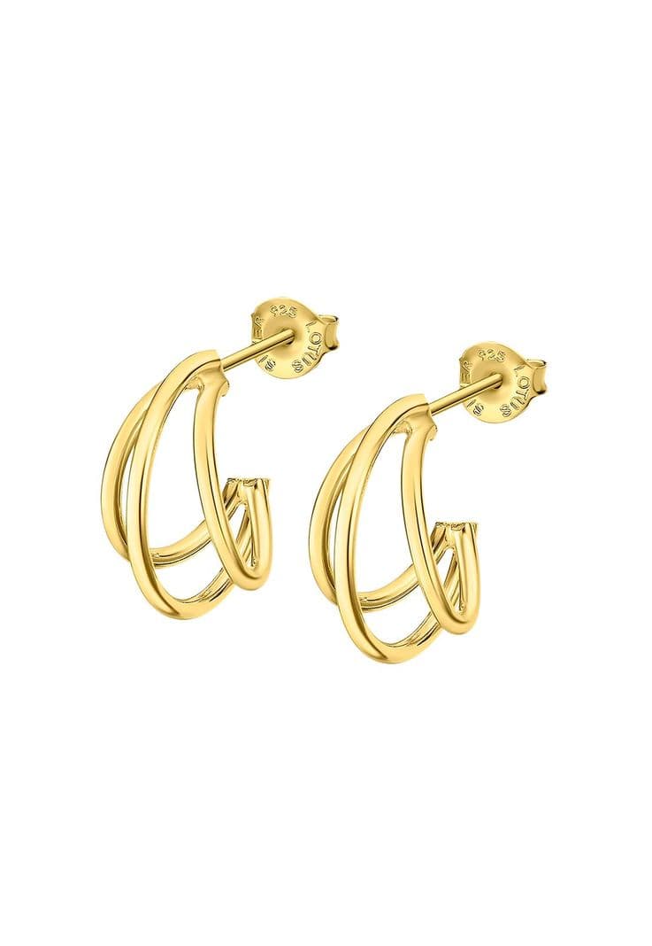 Aros Lp3282-4/2 Lotus Silver Mujer Hoops Plateado Metalico