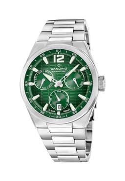 Reloj C4796/3 Candino Swiss Verde Hombre Candino 1947 Plateado Metalico