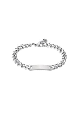Pulsera Ls2221-2/1 Lotus Style Hombre Men In Black Plateado Metalico