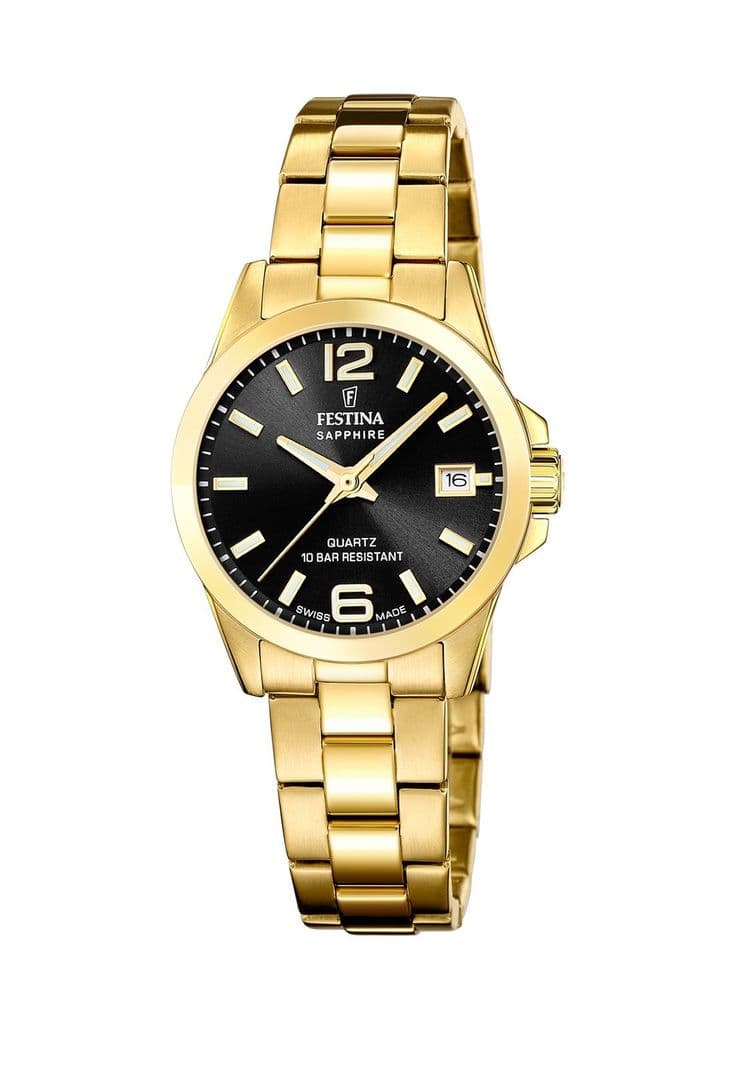 Reloj F20050/4 Festina Swiss Negro Mujer Acero Clasico