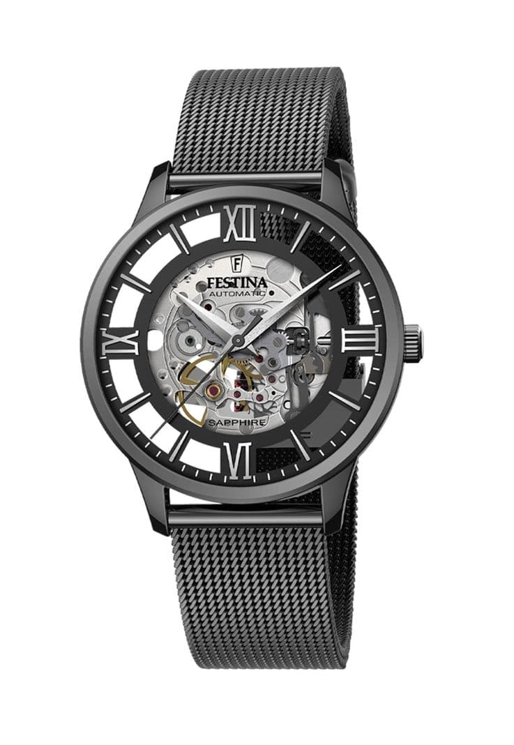 Reloj F20535/1 Festina Negro Hombre Automatico Plateado Metalico
