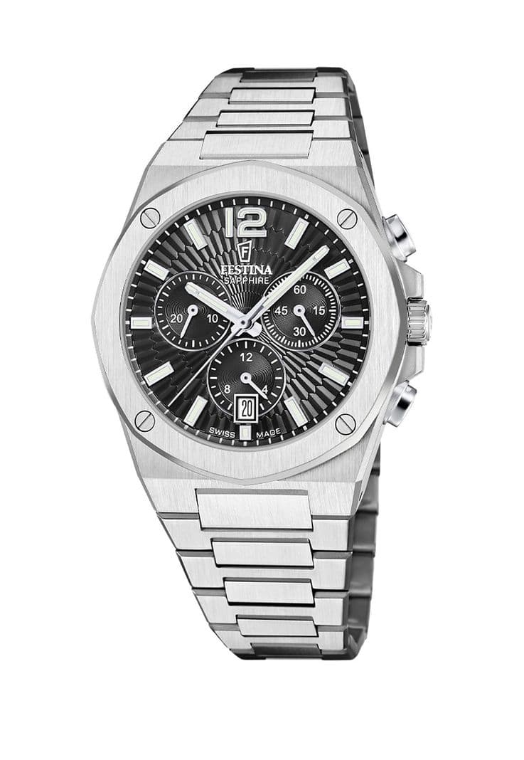 Reloj F22002/4 Festina Swiss Negro Hombre Valley Plateado
