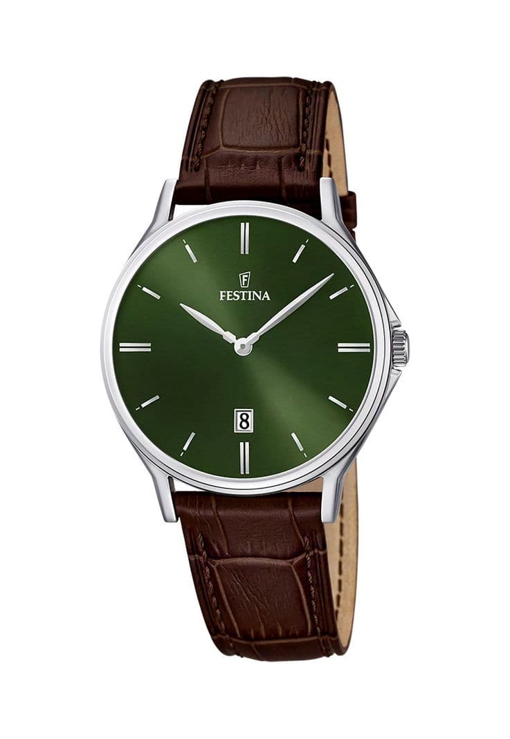 Reloj F16745/6 Festina Verde Hombre Correa Clasico Negro