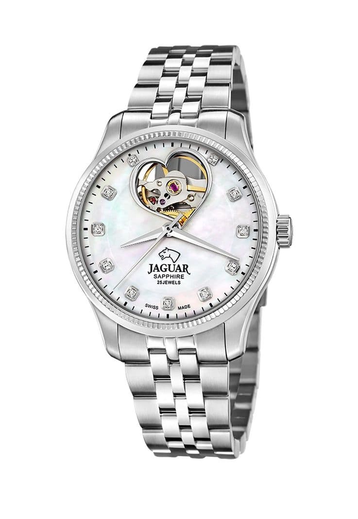 Reloj J994/1 Jaguar Swiss Plateado Mujer Automatico Plateado Metalico